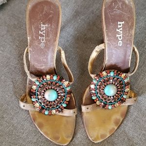 Hype jeweled sandals